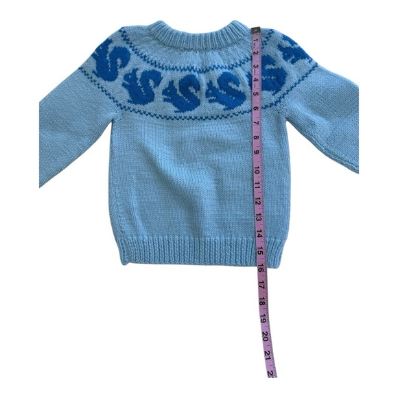 Hand Knit Squirrel Pattern Sweater - Size 2T - Picture 4 of 8